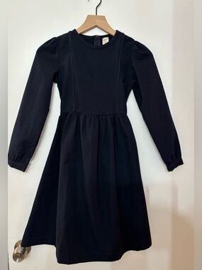 Analogie by Little legs Navy Blue Cotton Blend Long Sleeve Dress Size 10Y